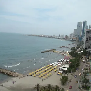 , Vista A La Ciudad Antigua Y Playa Cartagena